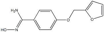 4-(furan-2-ylmethoxy)-N'-hydroxybenzene-1-carboximidamide Struktur