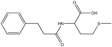 4-(methylthio)-2-[(3-phenylpropanoyl)amino]butanoic acid Struktur