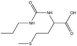 4-(methylthio)-2-{[(propylamino)carbonyl]amino}butanoic acid Struktur