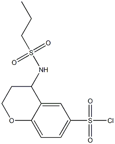 4-(propane-1-sulfonamido)-3,4-dihydro-2H-1-benzopyran-6-sulfonyl chloride Struktur