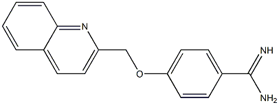 4-(quinolin-2-ylmethoxy)benzene-1-carboximidamide Struktur