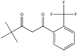 4,4-dimethyl-1-[2-(trifluoromethyl)phenyl]pentane-1,3-dione Struktur