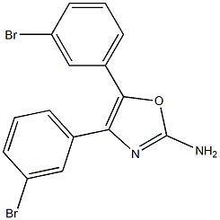 4,5-bis(3-bromophenyl)-1,3-oxazol-2-amine Struktur