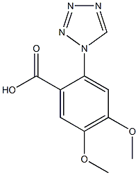 4,5-dimethoxy-2-(1H-tetrazol-1-yl)benzoic acid Struktur