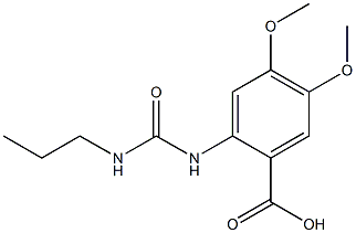 4,5-dimethoxy-2-[(propylcarbamoyl)amino]benzoic acid Struktur