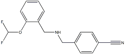 4-[({[2-(difluoromethoxy)phenyl]methyl}amino)methyl]benzonitrile Struktur