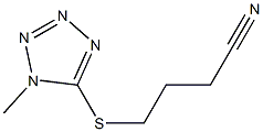 4-[(1-methyl-1H-1,2,3,4-tetrazol-5-yl)sulfanyl]butanenitrile Struktur