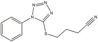 4-[(1-phenyl-1H-1,2,3,4-tetrazol-5-yl)sulfanyl]butanenitrile Struktur