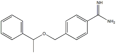 4-[(1-phenylethoxy)methyl]benzenecarboximidamide Struktur