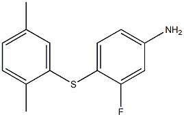 4-[(2,5-dimethylphenyl)sulfanyl]-3-fluoroaniline Struktur