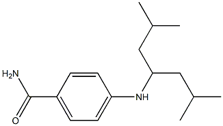 4-[(2,6-dimethylheptan-4-yl)amino]benzamide Struktur