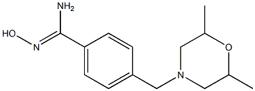 4-[(2,6-dimethylmorpholin-4-yl)methyl]-N'-hydroxybenzenecarboximidamide Struktur