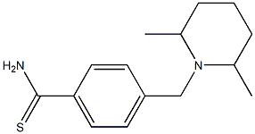 4-[(2,6-dimethylpiperidin-1-yl)methyl]benzene-1-carbothioamide Struktur