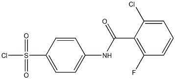 4-[(2-chloro-6-fluorobenzene)amido]benzene-1-sulfonyl chloride Struktur