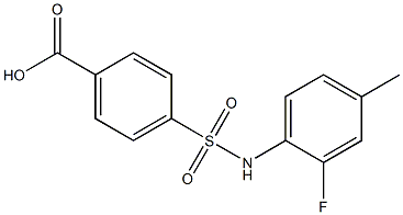 4-[(2-fluoro-4-methylphenyl)sulfamoyl]benzoic acid Struktur