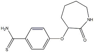 4-[(2-oxoazepan-3-yl)oxy]benzene-1-carbothioamide Struktur