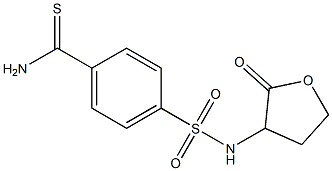 4-[(2-oxooxolan-3-yl)sulfamoyl]benzene-1-carbothioamide Struktur