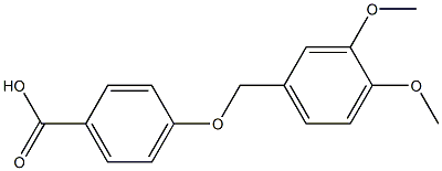 4-[(3,4-dimethoxyphenyl)methoxy]benzoic acid Struktur