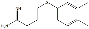 4-[(3,4-dimethylphenyl)sulfanyl]butanimidamide Struktur