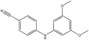 4-[(3,5-dimethoxyphenyl)amino]benzonitrile Struktur