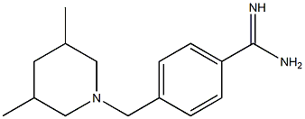 4-[(3,5-dimethylpiperidin-1-yl)methyl]benzenecarboximidamide Struktur