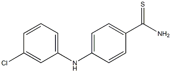 4-[(3-chlorophenyl)amino]benzene-1-carbothioamide Struktur