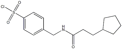 4-[(3-cyclopentylpropanamido)methyl]benzene-1-sulfonyl chloride Struktur