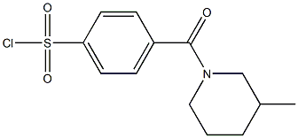 4-[(3-methylpiperidin-1-yl)carbonyl]benzene-1-sulfonyl chloride Struktur