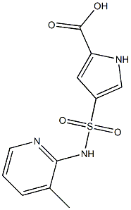 4-[(3-methylpyridin-2-yl)sulfamoyl]-1H-pyrrole-2-carboxylic acid Struktur