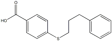 4-[(3-phenylpropyl)sulfanyl]benzoic acid Struktur