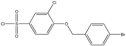 4-[(4-bromophenyl)methoxy]-3-chlorobenzene-1-sulfonyl chloride Struktur