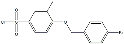 4-[(4-bromophenyl)methoxy]-3-methylbenzene-1-sulfonyl chloride Struktur