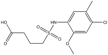 4-[(4-chloro-2-methoxy-5-methylphenyl)sulfamoyl]butanoic acid Struktur