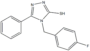 4-[(4-fluorophenyl)methyl]-5-phenyl-4H-1,2,4-triazole-3-thiol Struktur