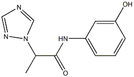 N-(3-hydroxyphenyl)-2-(1H-1,2,4-triazol-1-yl)propanamide Struktur