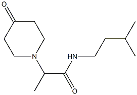 N-(3-methylbutyl)-2-(4-oxopiperidin-1-yl)propanamide Struktur