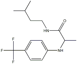 N-(3-methylbutyl)-2-{[4-(trifluoromethyl)phenyl]amino}propanamide Struktur