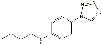 N-(3-methylbutyl)-4-(1H-1,2,3,4-tetrazol-1-yl)aniline Struktur