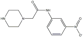 N-(3-nitrophenyl)-2-(piperazin-1-yl)acetamide Struktur