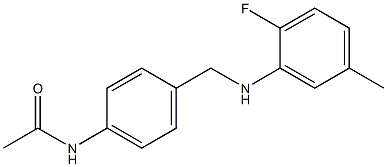 N-(4-{[(2-fluoro-5-methylphenyl)amino]methyl}phenyl)acetamide Struktur