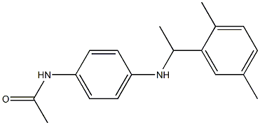 N-(4-{[1-(2,5-dimethylphenyl)ethyl]amino}phenyl)acetamide Struktur