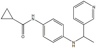 N-(4-{[1-(pyridin-3-yl)ethyl]amino}phenyl)cyclopropanecarboxamide Struktur