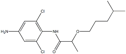 N-(4-amino-2,6-dichlorophenyl)-2-[(4-methylpentyl)oxy]propanamide Struktur