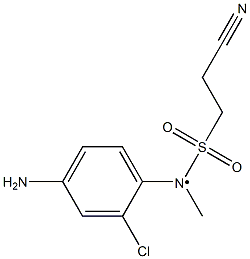 N-(4-amino-2-chlorophenyl)-2-cyano-N-methylethane-1-sulfonamido Struktur