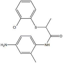 N-(4-amino-2-methylphenyl)-2-[(2-chlorophenyl)sulfanyl]propanamide Struktur