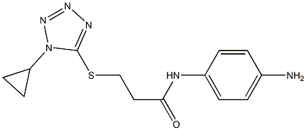 N-(4-aminophenyl)-3-[(1-cyclopropyl-1H-1,2,3,4-tetrazol-5-yl)sulfanyl]propanamide Struktur