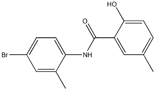 N-(4-bromo-2-methylphenyl)-2-hydroxy-5-methylbenzamide Struktur