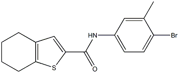 N-(4-bromo-3-methylphenyl)-4,5,6,7-tetrahydro-1-benzothiophene-2-carboxamide Struktur