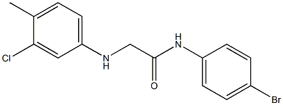 N-(4-bromophenyl)-2-[(3-chloro-4-methylphenyl)amino]acetamide Struktur