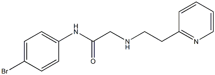 N-(4-bromophenyl)-2-{[2-(pyridin-2-yl)ethyl]amino}acetamide Struktur